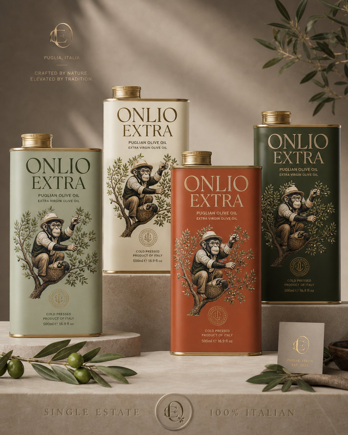 Onlio Extra olive oil tins